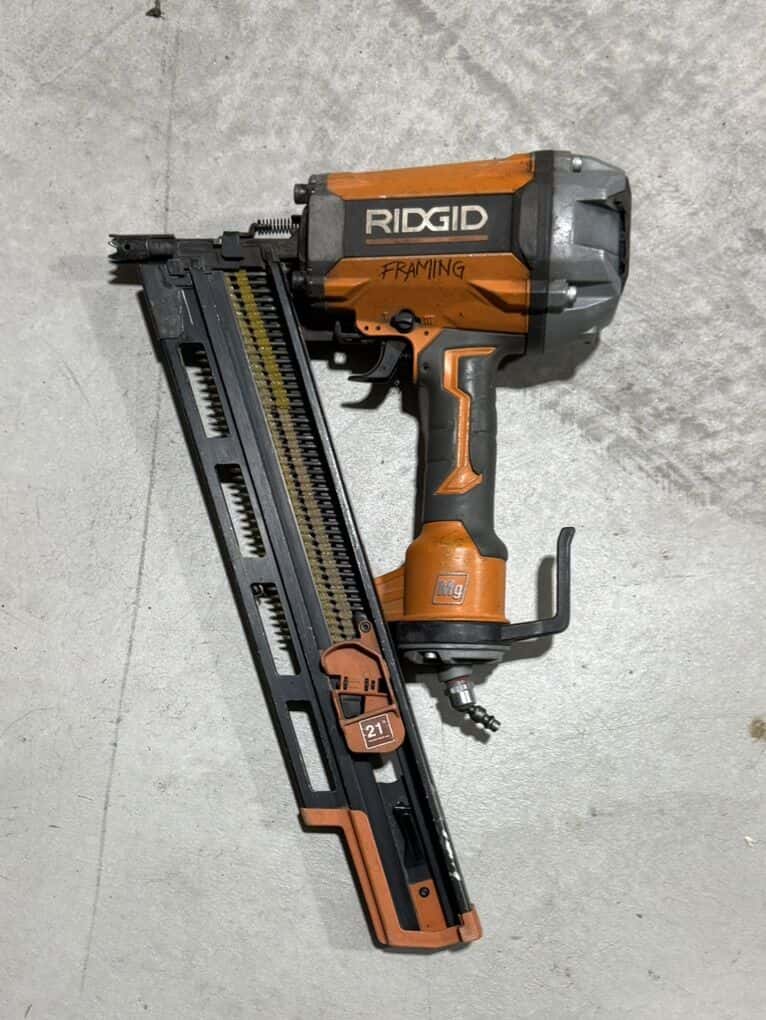 Ridgid 21-Degree 3-1/2in Round Head Framing Nailer