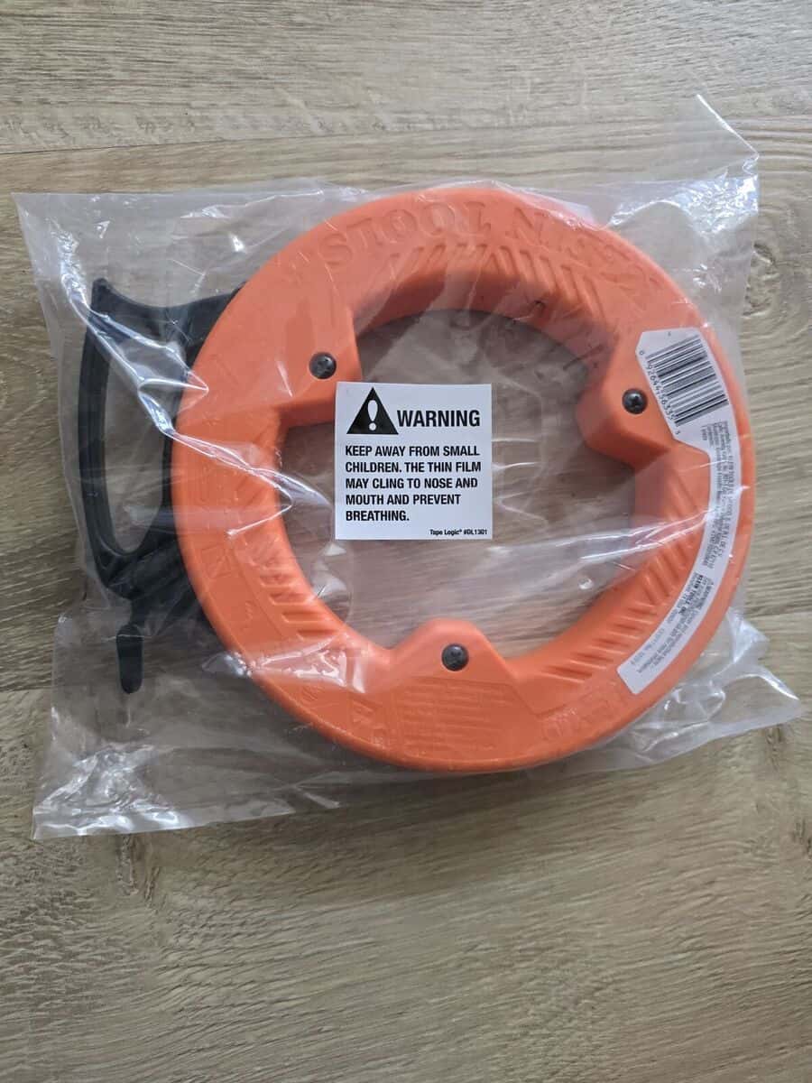 Klein Tools 56335 1/4-Inch Wide Spring Flat Steel Fish Tape, 25 feet, New