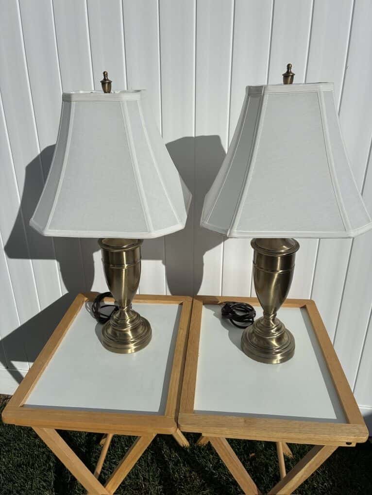 Pair Of Classic Brass Lamps