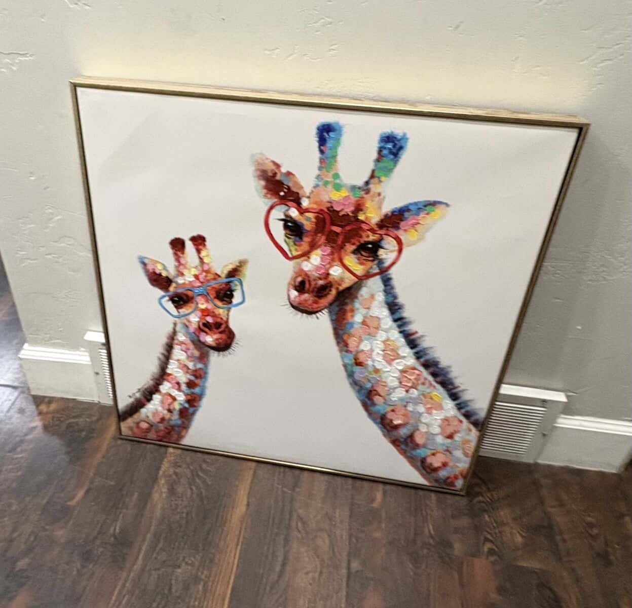 Colorful Giraffe Canvas Art $40 cash/venmo in Draper