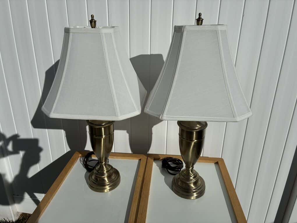 Pair Of Classic Brass Lamps