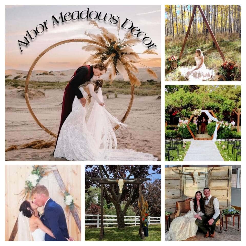 Backdrop, Hexagon, Arbor, Arch for Wedding Decor, Holiday, Photo Backdrop, and Event Rental